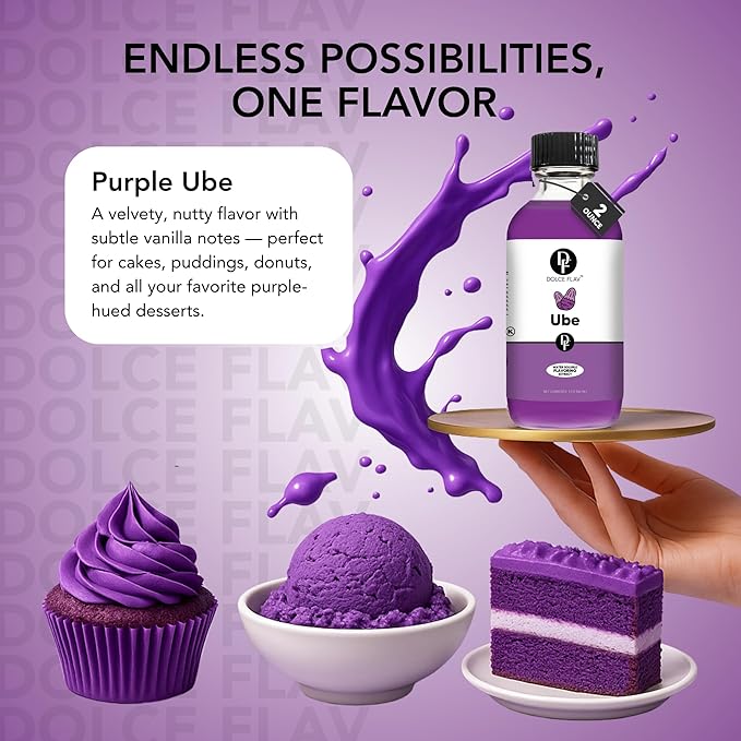 Dolce Flav Purple Ube Extract ??2 Ounce Water-Soluble Kosher, Sugar-Free, Concentrated Sweet Ube