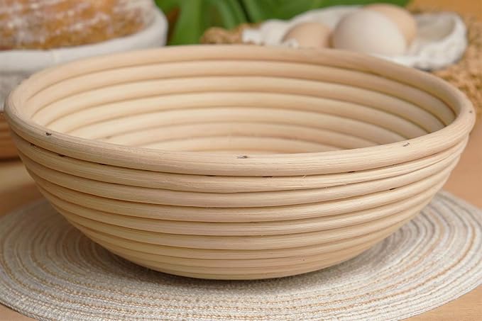 Banneton Bread Proofing Basket,9 Inch Round + 9.8 Inch Oval Sourdough Proofing Baskets with