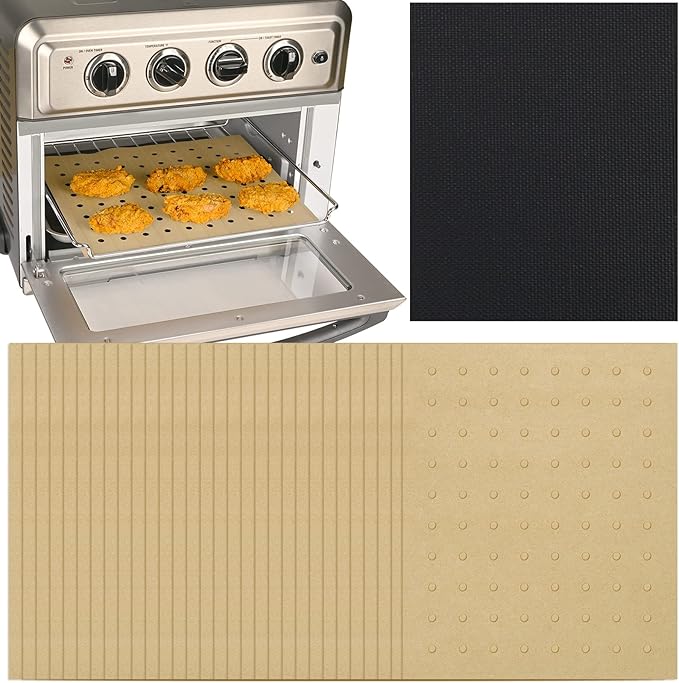 WMKGG 100 PCS Unbleached Air Fryer Parchment Paper, 11 x 9 inch Perforated Rectangular Air Fryer