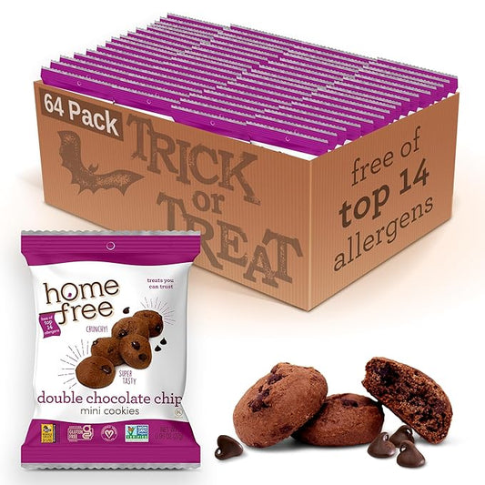 Homefree Treats You Can Trust Gluten Free Mini Cookies, Single Serve, Double Chocolate Chip, 0.95