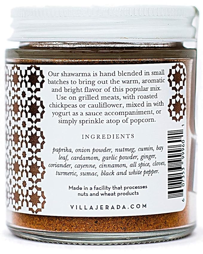 Villa Jerada, Shawarma Premium Seasoning - Aromatic Middle Eastern Spice Blend (Wonderful For