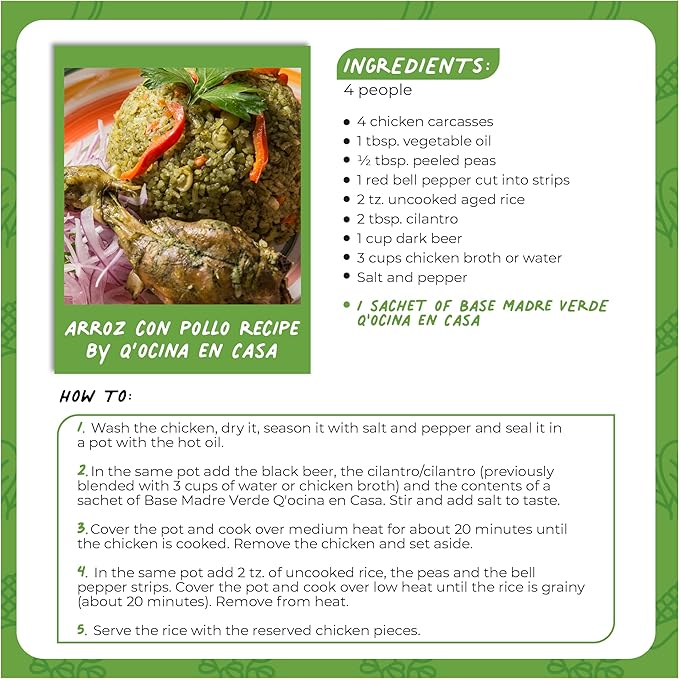 Green Sofrito Base by Gastón Acurio for Latinoamerican Recipes, Gluten Free Taco Seasoning