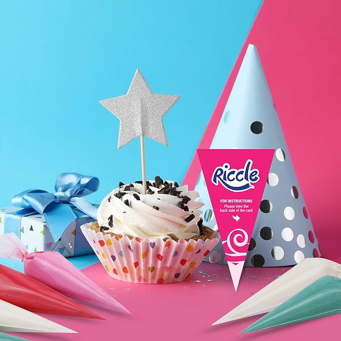 Riccle Disposable Piping Bags 12 Inch - 100 Anti Burst Pastry Bags - Icing Piping Bags for Frosting