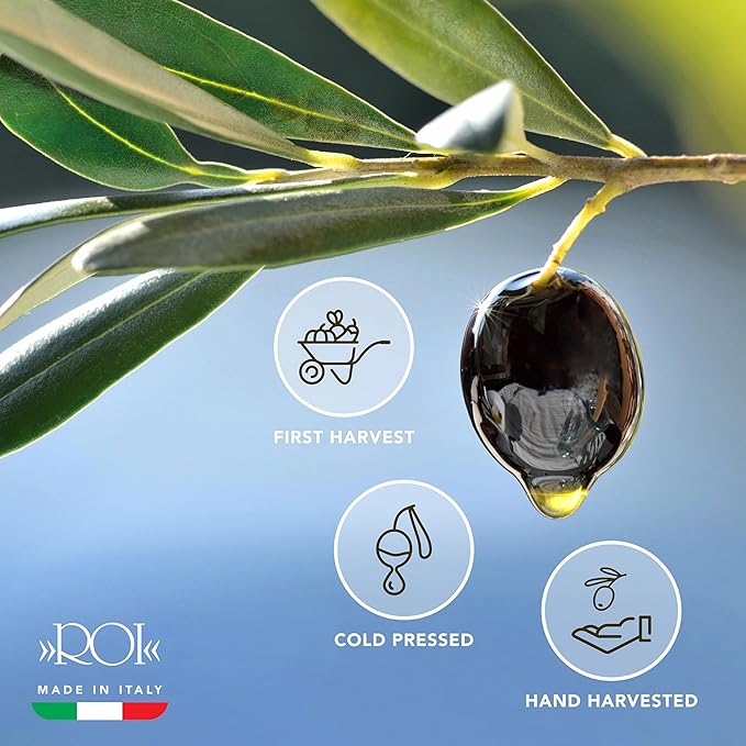 Roi Extra Virgin Olive Oil from Italy - Cucina Ligurian Olive Oil from Italy, First Cold Pressed