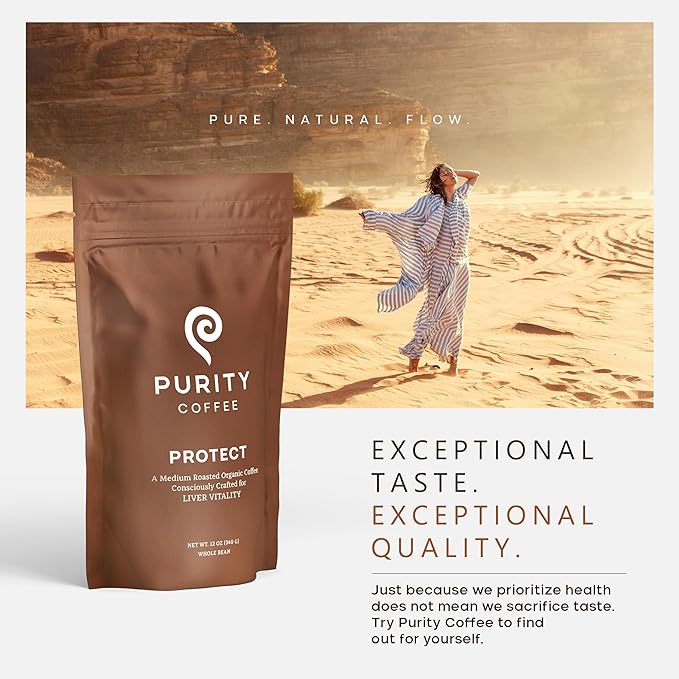 Purity Coffee PROTECT Highest Antioxidant Light-Medium Roast - USDA Certified Organic Specialty