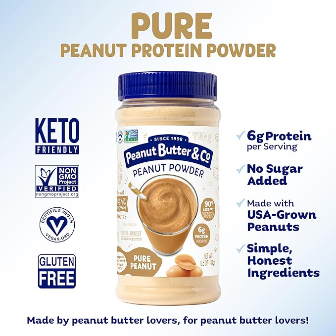 Peanut Butter & Co. Pure Peanut Powder, Non-GMO Project Verified, Gluten Free, Vegan, 6.5 Ounce