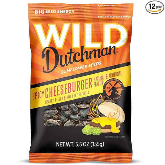 Wild Dutchman, Roasted Sunflower Seeds, Mouth Friendly Recipe for All Day Snacking, Spicy