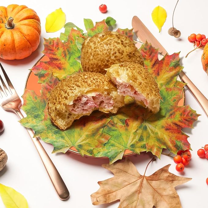 100 Pieces Parchment Fall Leaves Thanksgiving Cheese Paper Parchment Autumn Leaves Double Sided