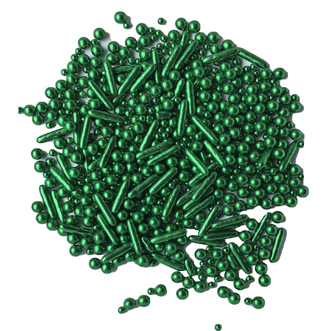 Sprinkles Green Pearl Sugar Candy Mix Size Baking Cake Decorations Cupcake Toppers Celebrations