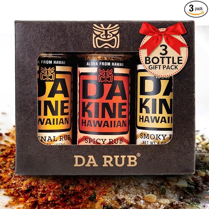 Da Kine Hawaiian Premium BBQ Dry Rub Seasoning Pack - Authentic BBQ Seasoning Blend - Perfect