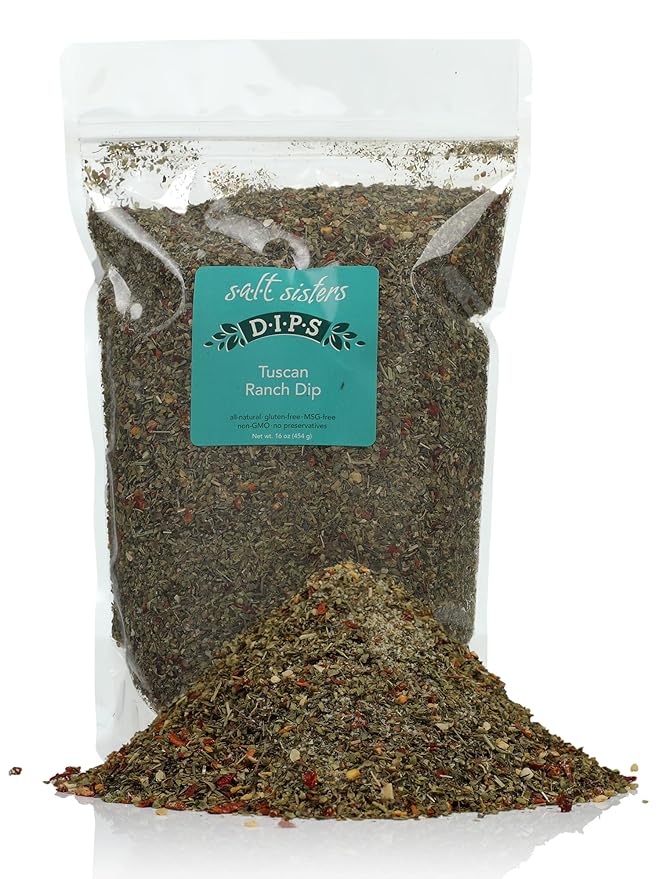 s.a.l.t. sisters Tuscan Ranch Dip - Herbal Seasoning for Sour Cream & Mayonnaise - Perfect for