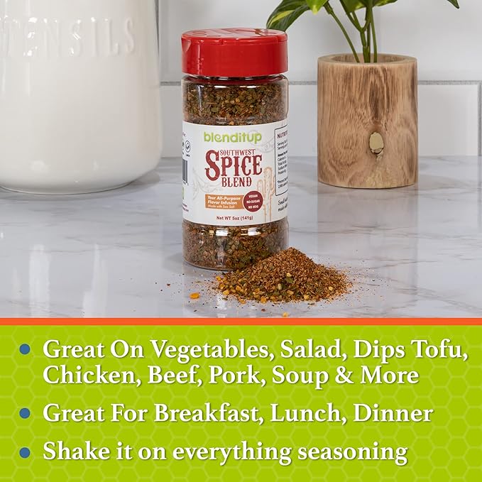 Southwest Spice Blend | Gourmet Spices with Sea Salt | Healthy to Add to Any Dish | Low Sodium, No