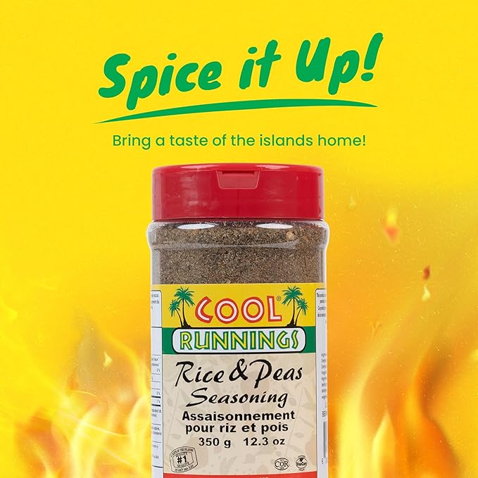 Cool Runnings Rice & Peas Seasoning, 350g - Traditional Jamaican Spice Blend for Authentic Rice and