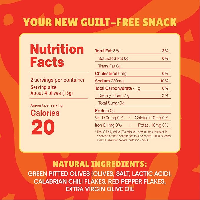Freestyle Snacks Olive Snack Packs - Single Serve - Fresh Pitted Green Olives, Jumbo-Sized, Grown