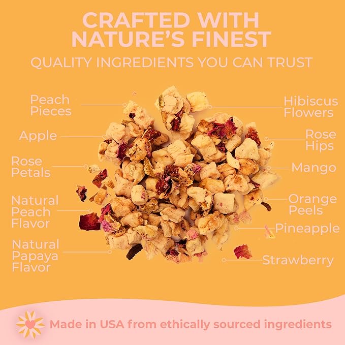Katy?™s Peach Bellini Loose Leaf Tea | Fruity & Refreshing Light White Herbal Tea | Apple, Peach &