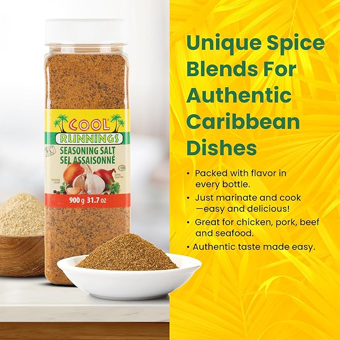 Cool Runnings Seasoning Salt 900g - Perfect for Enhancing Meats, Fries, Vegetables, and Snacks such