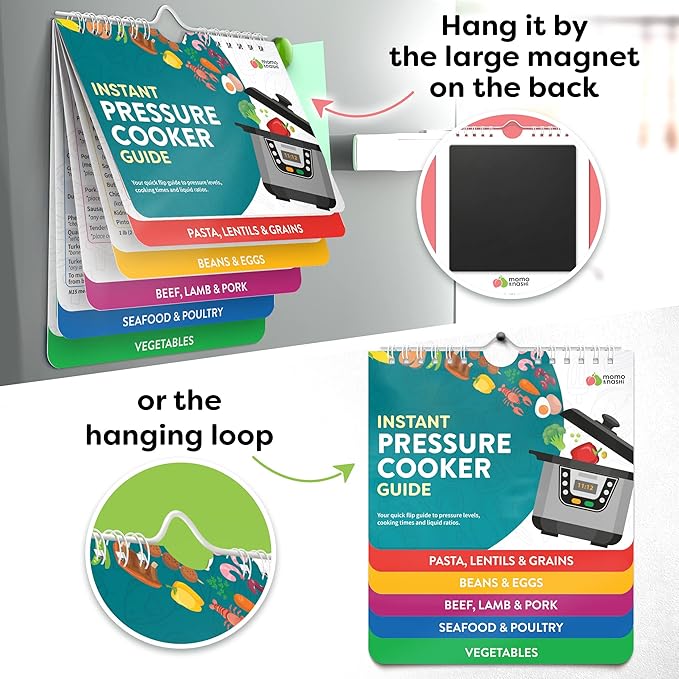 Instant Pot Magnetic Cheat Sheet Magnet - Instant Pot Accessories - Cookbooks Pressure Cooker