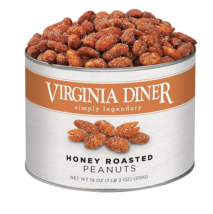 Virginia Diner Honey Roasted Peanuts - Sweet & Salty Gourmet Non-GMO, Preservative Free Gifts from