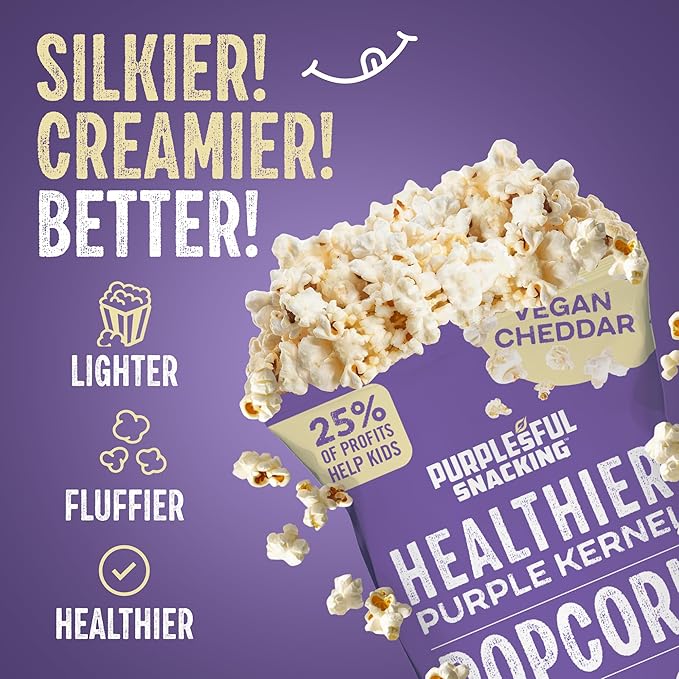 Purplesful Purple Corn Popcorn, Silkier, Creamier & Healthy Popcorn, Vegan-Friendly, Non-GMO