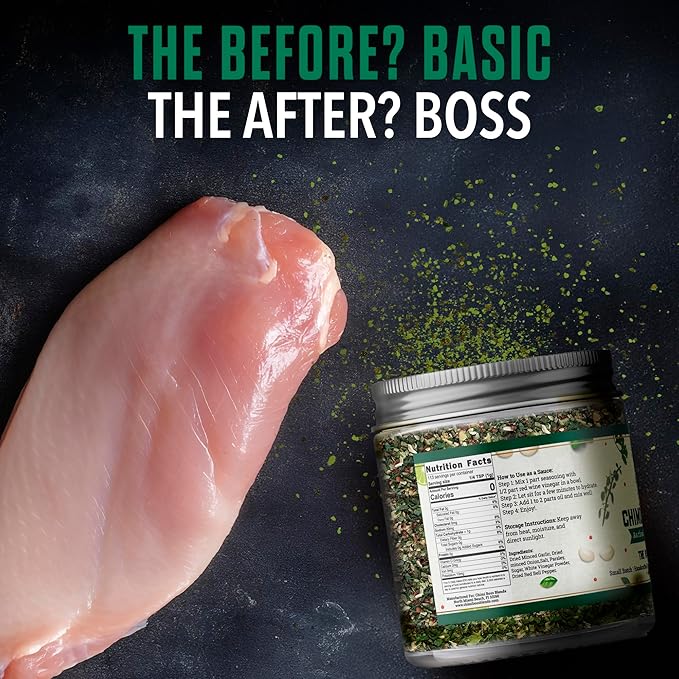Chimi Boss Blends Chimichurri Original Dry Seasoning, 4 oz – Argentinian Herb & Garlic Rub with