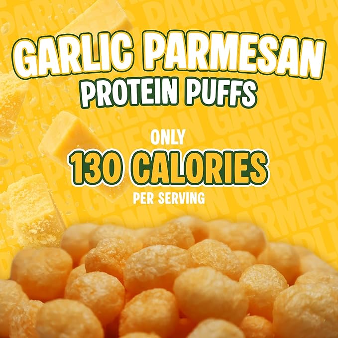 Twin Peaks Protein Puffs - (Garlic Parmesan), Keto Friendly, Low Carb Snack (300g, 21g Protein, 2g