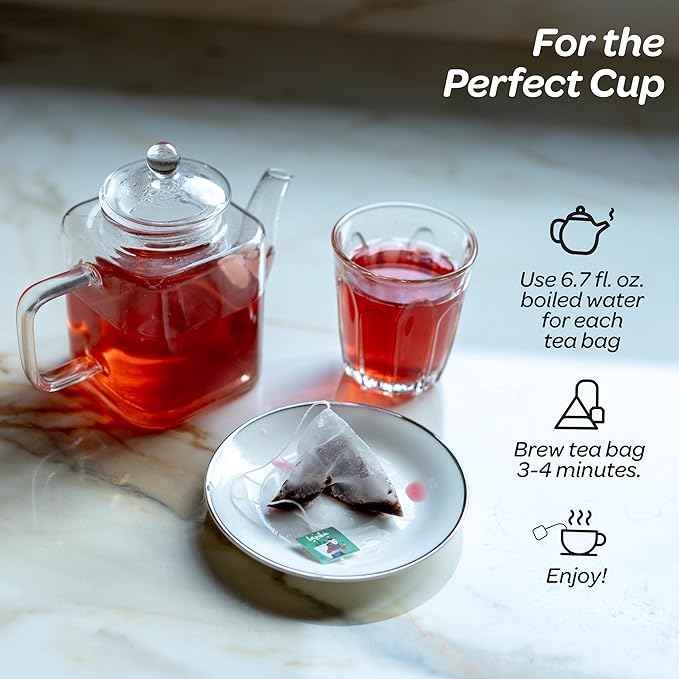 Lazika Tea Variety Pack with Lovely Presentation Box, Black, Green and Herbal Tea Sampler Gift Set