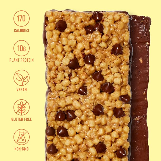 Mezcla Puff Crispy Protein Bars, Gluten Free & Vegan Protein Bars, 10g Protein, Alt for Crispy Rice