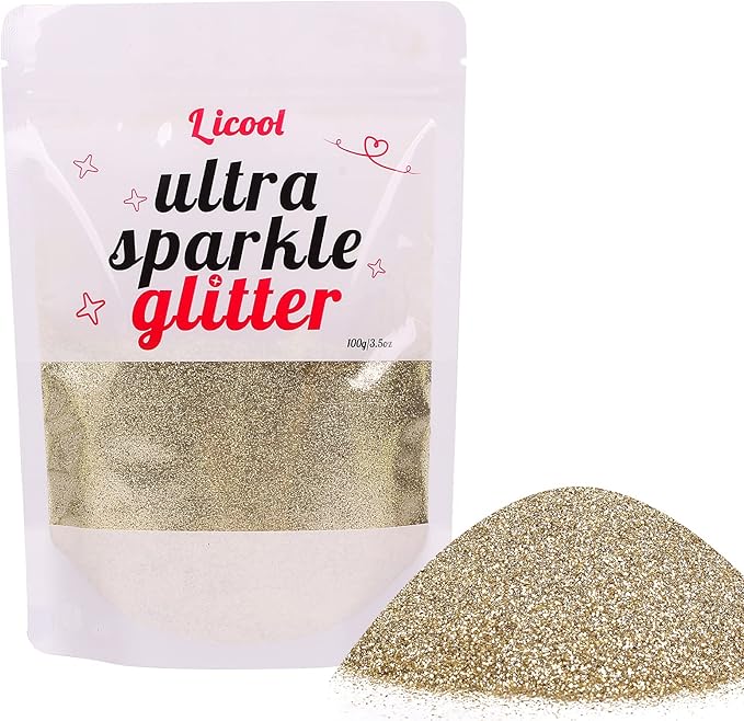 Holographic Fine Glitter, 100g/3.5oz Extra Fine Glitters Powder Packs for Resin, Craft Glitter for