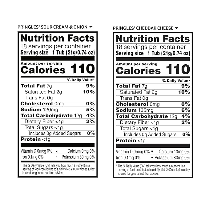 Pringles Potato Crisps Chips, Snack Stacks, Lunch Snacks, Office and Kids Snacks, Variety Pack (36