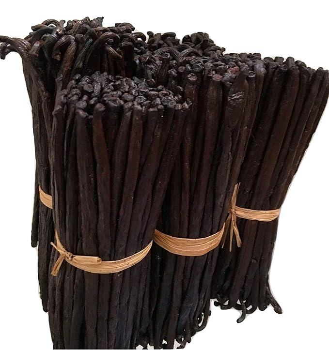 4oz Organic Madagascar Vanilla Beans Grade A. Certified USDA Organic. 6"-8" by FITNCLEAN VANILLA.