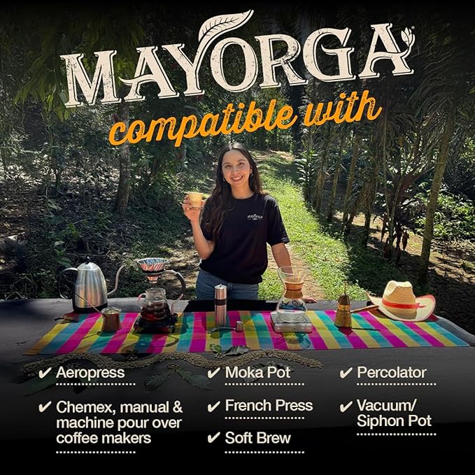 Mayorga Dark Roast Coffee 5lb bag Cubano Roast 100% Arabica Café Whole Coffee Beans - Smoothest