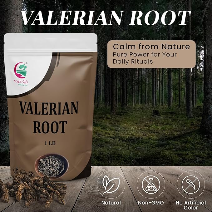 Valerian Root Whole 1 LB, 100% Natural & Pure, Perfect for Tea, Herbal Blends & Wellness Uses, 1 LB