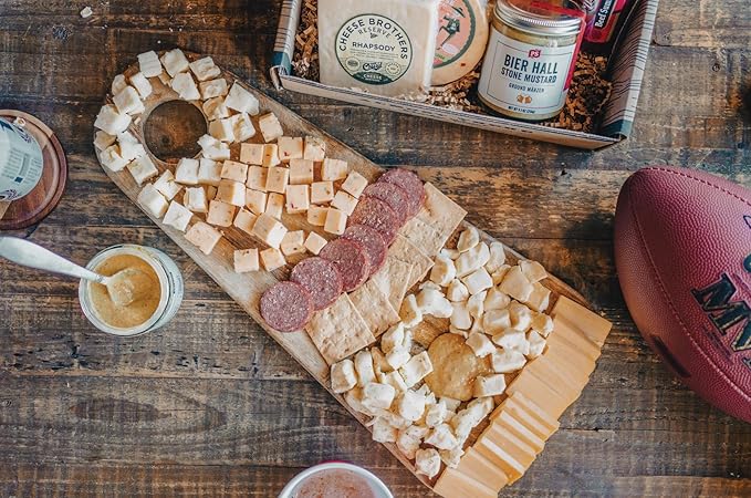 Cheese Bros Game Day Deluxe Gift Box | Fresh from Wisconsin | Includes Goudas, Curds, 8-Year Aged