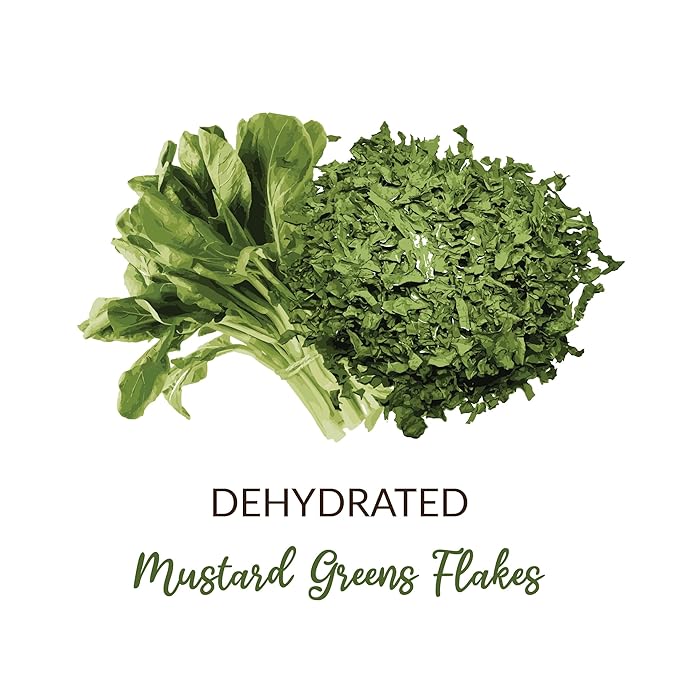 SHROOTS Dehydrated Mustard Green Leaves (Sarso) Flakes Pure Vegetarian Gluten-Free No Added Salt