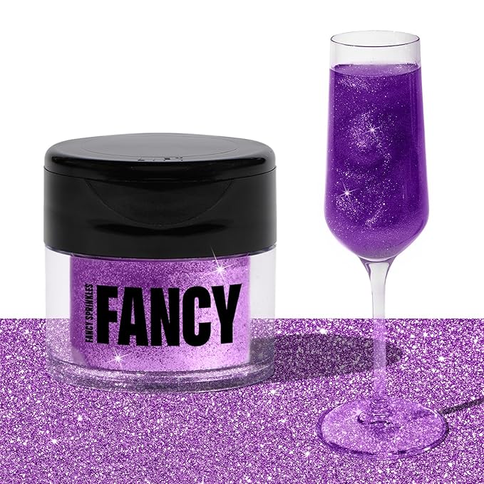 Fancy Sprinkles Halloween Amethyst Purple Premium Edible Glitter, 100% Edible Glitter for Sparkling