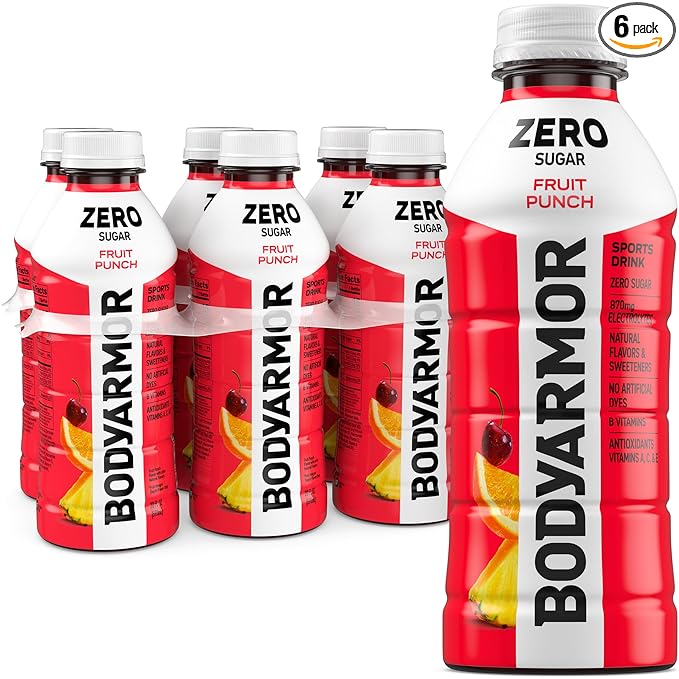 BODYARMOR ZERO Sugar Fruit Punch, Sugar Free Sports Drink - Low-Calorie Hydration - Natural Flavors