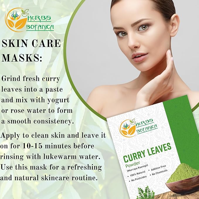 Curry Leaf Powder 100% Natural Grown Dried 5.3 oz | Promotes Hair Growth Formulation | Strong Hair