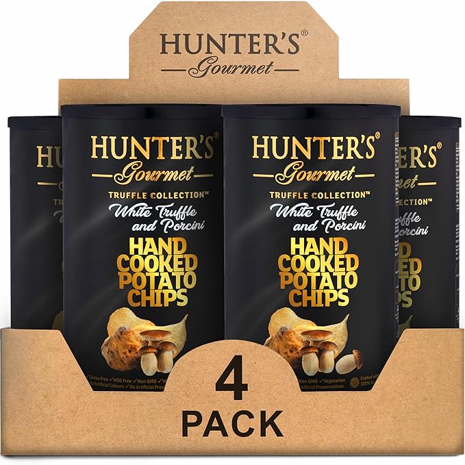 Hunter's Gourmet Premium Truffle Chips | No Artificial Colors or Preservatives | Hand-Cooked | Made