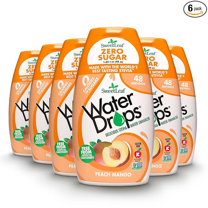 SweetLeaf Water Drops, Peach Mango ??Sugar-Free Water Enhancer Drops, Stevia & Monk Fruit Sweetener