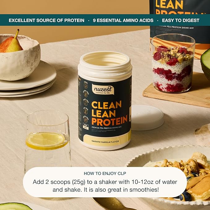 Nuzest - Pea Protein Powder - Clean Lean Protein, Premium Vegan Plant Based Protein Powder, Dairy