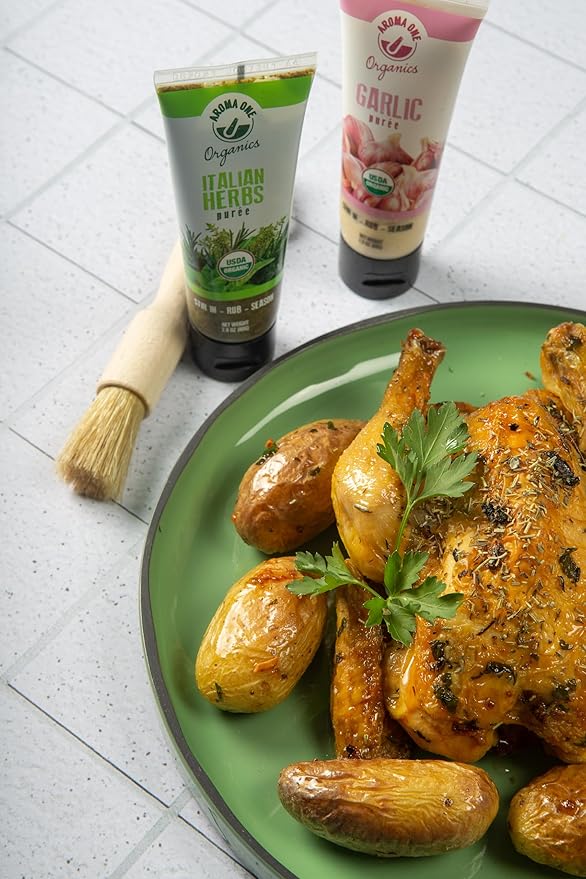 Aroma One Italian Herbs Puree Paste - Organic Herb Concentrate for Cooking, Seasoning & Sauces