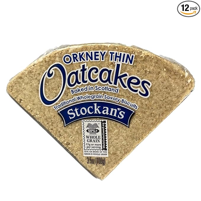 Stockan's Orkney Wholegrain Thin Oatcakes - Traditional Scottish Savoury Biscuits Imported from