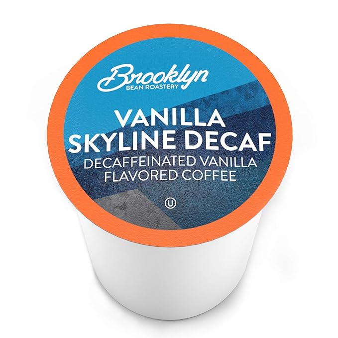Brooklyn Beans Coffee Pods, Vanilla Skyline Decaf - Compatible with Keurig K Cup Brewers Including