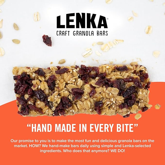 Lenka Bars - Berry Omega Snack Bars, Gluten Free, High Fiber, Kosher, Wholesome, No Artificial