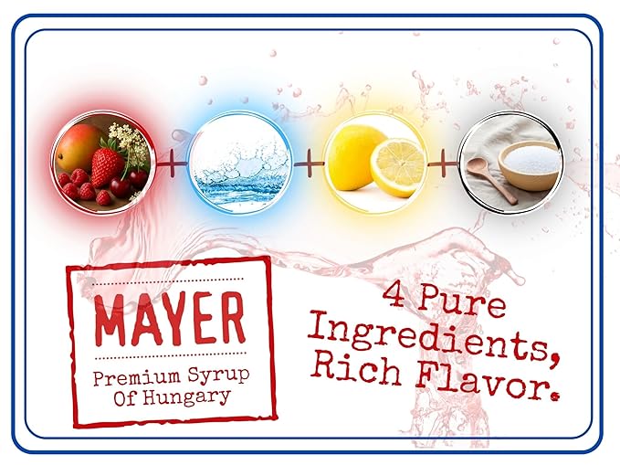 Mayer Hungarian Premium Raspberry Artisanal Syrup ??Award-Winning, All-Natural, Over 50% Real