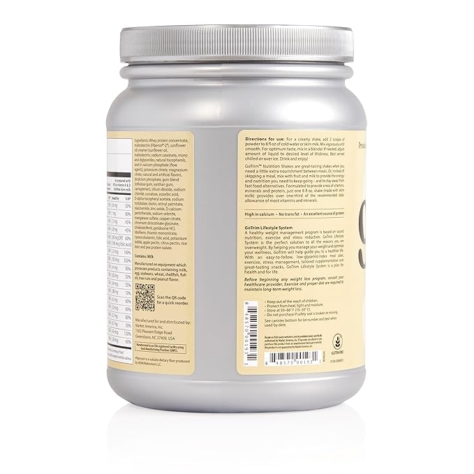 GoTrim Nutrition Shakes - Creamy Vanilla, High Protein, Meal Replacement Shake with 19g Protein &