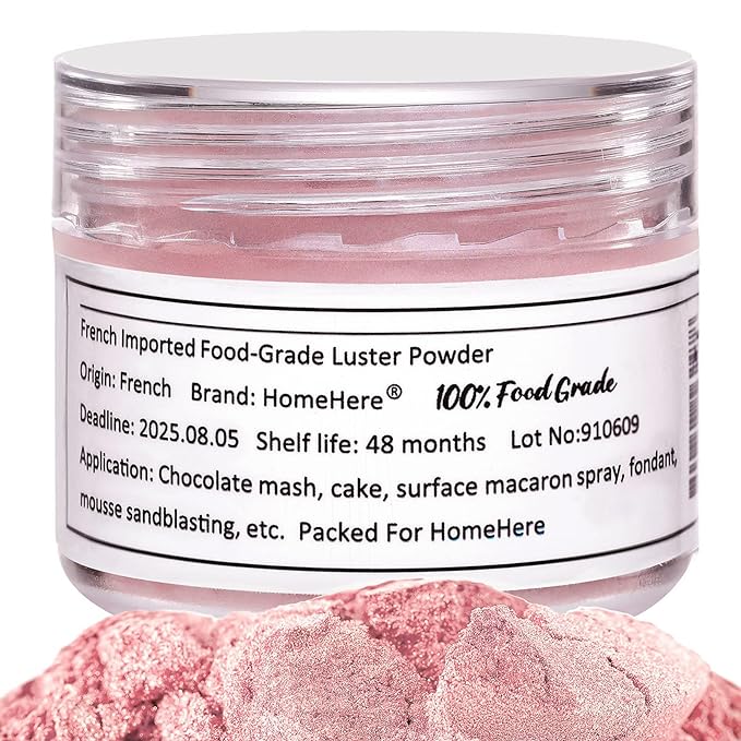 HomeHere Edible Luster Dust Food-Grade Glimmer Powder Glitter for Cake Decorating 7g, Edible