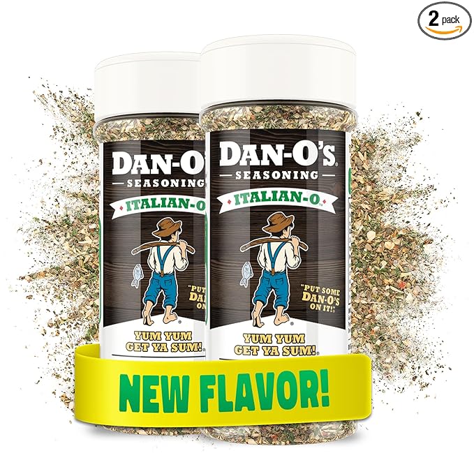 Dan-O's Italian-O Seasoning, 1.7 oz Bottle, 2 Pack, Italian Seasoning for Pasta, Pizza, Salad