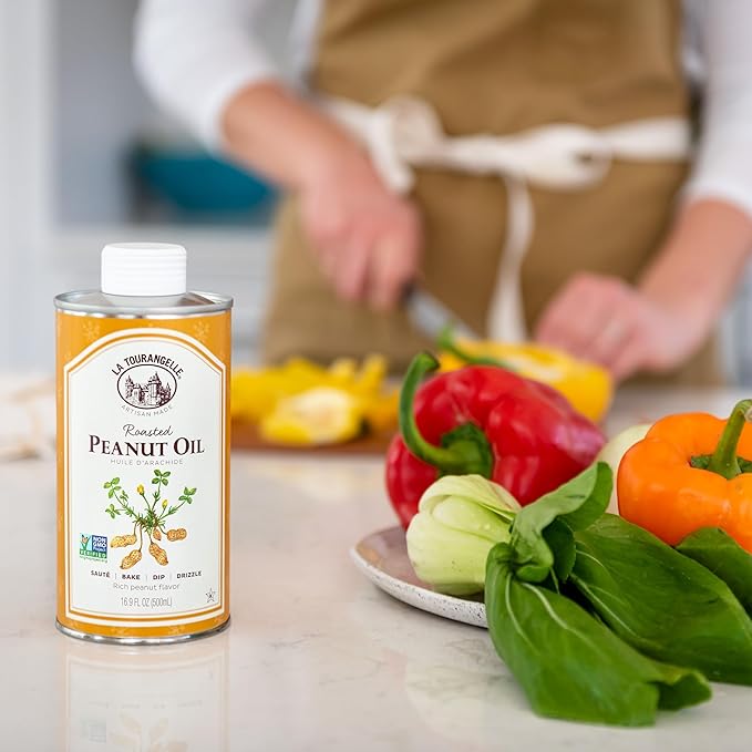 La Tourangelle, Roasted Peanut Oil, Slow Roasted Expeller-Pressed for Rich Flavor, Perfect for