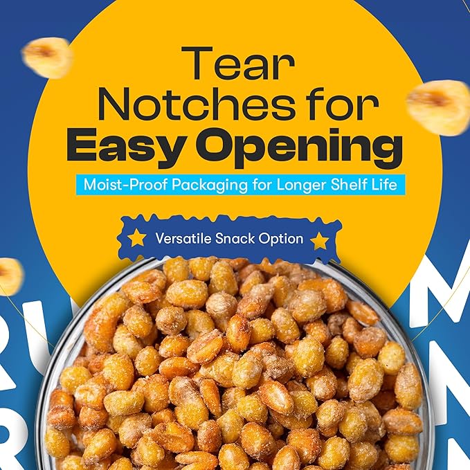 Three Amigos Corn Nuts Suger Free, 100% Vagan, Peanut Free Non-GMO (All Natural Ingredients)
